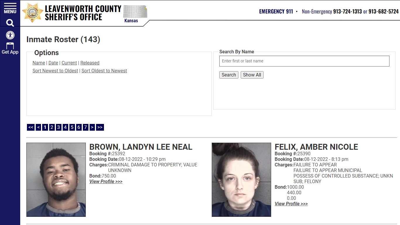 Inmate Roster - Leavenworth County Sheriff's Office